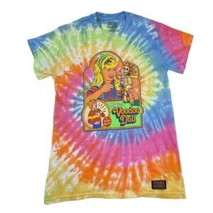 Steven Rhodes "My First Voodoo Doll" Tie Dye Colorful T-shirt Small Classic Rare